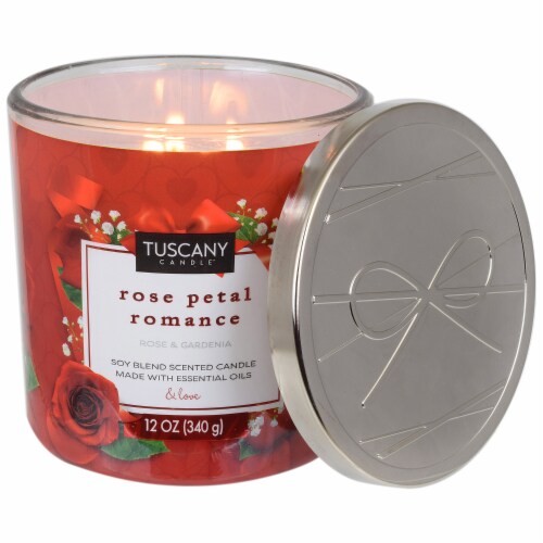 Tuscany™ Limited Edition Rose Petal Romance Scented Jar Candle Perspective: right