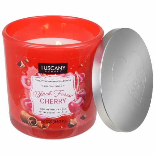 Tuscany™ Limited Edition Black Forest Cherry Scented Jar Candle Perspective: right