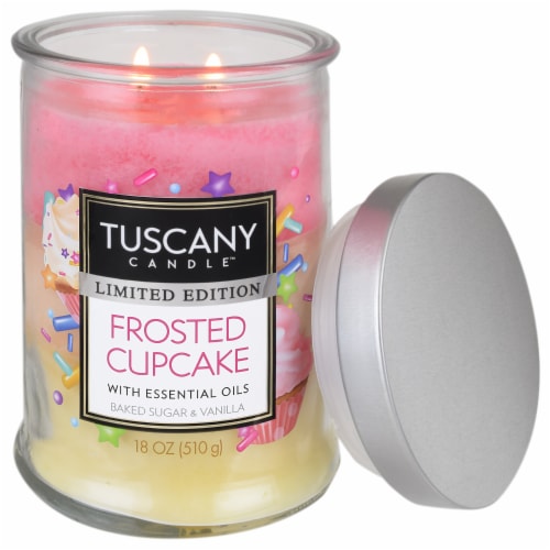 Tuscany Frosted Cupcake Limited Edition Scented Triple Pour Jar Candle Perspective: right