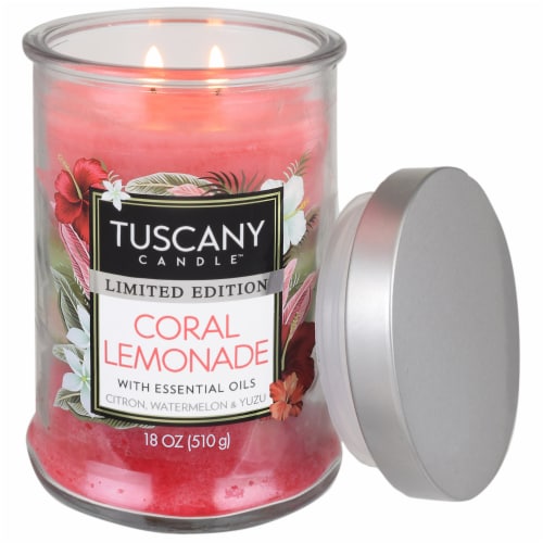 Tuscany Candle Coral Lemonade Limited Edition Triple Pour Jar Candle Perspective: right