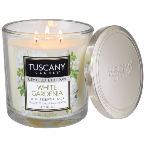 Tuscany Candle White Gardenia Limited Edition Jar Candle Perspective: right