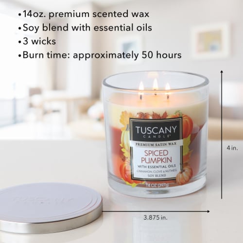 Tuscany Jar Candle™ Triple Pour Spiced Pumpkin Perspective: right
