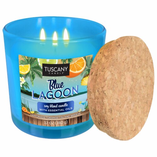 Tuscany Limited Edition Scented Jar Candle - Blue Lagoon Perspective: right