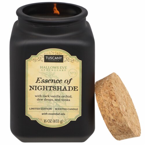 Tuscany 16 oz Essence of Nightshade Halloween Jar Candle Perspective: right