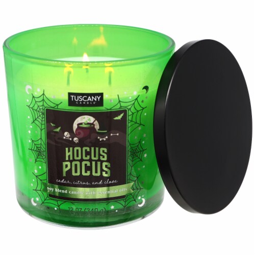Tuscany Candle 12 oz Limited Edition Scented Hocus Pocus Halloween Jar Candle Perspective: right