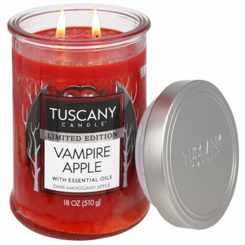 Tuscany 18 oz Limited Edition Vampire Apple Scented Halloween Jar Candle Perspective: right