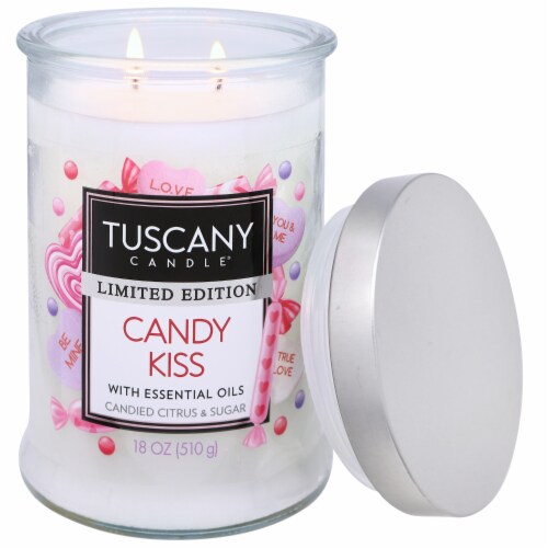 Tuscany Candle® Limited Edition Scented Jar Candle Candy Kiss Perspective: right