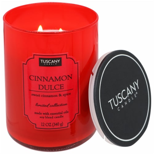 Tuscany Color Splash Collection Scented Jar Candle - Cinnamon Dulce Perspective: right