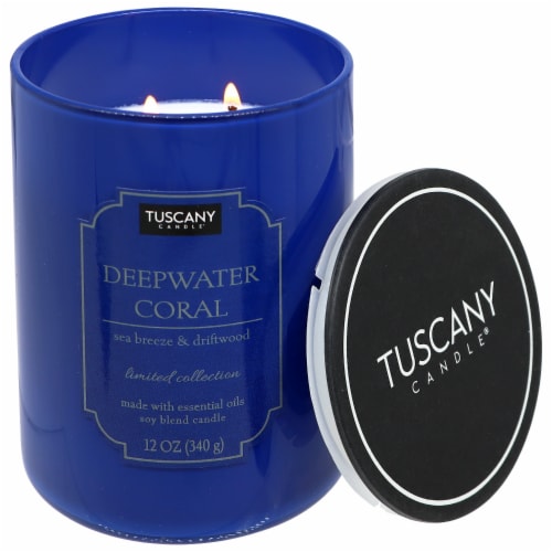 Tuscany Color Splash Collection Scented Jar Candle - Deepwater Coral Perspective: right