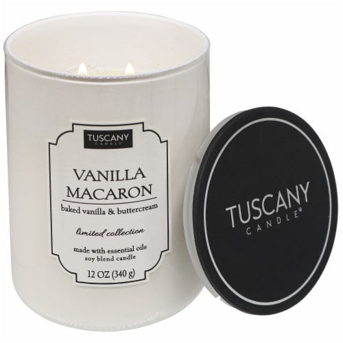 Tuscany Color Splash Collection Scented Jar Candle - Vanilla Macaron Perspective: right