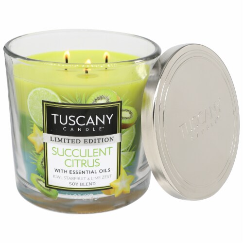 Tuscany Limited Edition Scented Triple Pour Jar Candle - Succulent Citrus Perspective: right