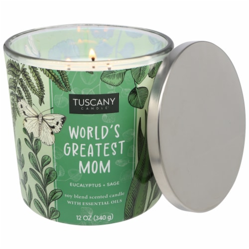 Tuscany Limited Edition Scented Jar Candle - World's Greatest Mom Perspective: right