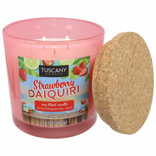 Tuscany Limited Edition Strawberry Daiquiri Scented Jar Candle Perspective: right