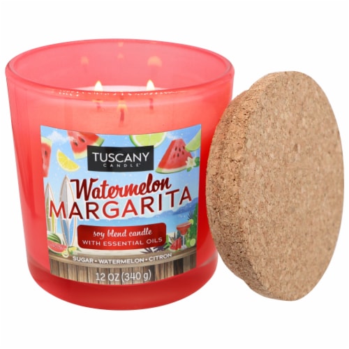 Tuscany Limited Edition Watermelon Margarita Scented Jar Candle Perspective: right