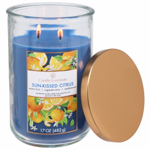 Candle Essentials Scented Jar Candle Sun-Kissed Citrus Perspective: right