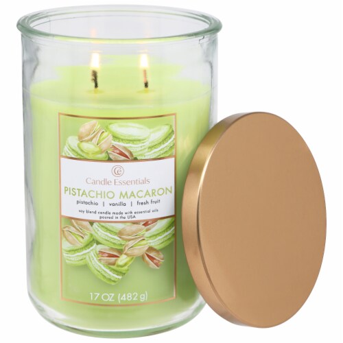 Candle Essentials Pistachio Macaron Scented Jar Candle Perspective: right