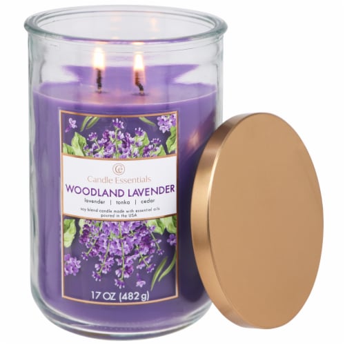 Candle Essentials Scented Jar Candle - Woodland Lavender Perspective: right