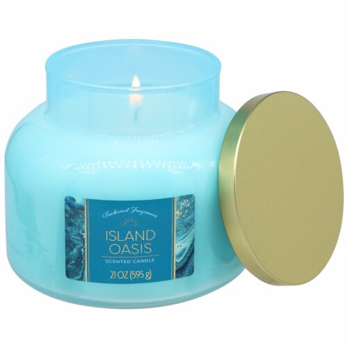 Tradewind Fragrances Limited Edition Scented Jar Candle - Island Oasis Perspective: right