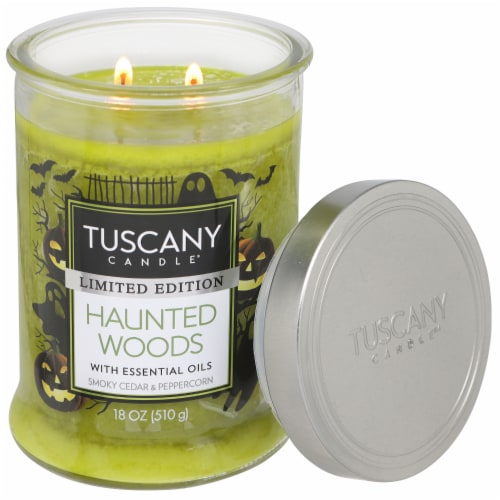 Tuscany Candle® Limited Edition Haunted Woods Scented Jar Candle Perspective: right