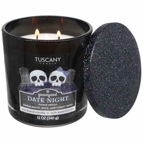Tuscany Candle® Limited Edition Graveyard Date Night Scented Jar Candle Perspective: right