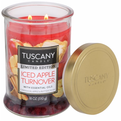 Tuscany Candle® Limited Edition Iced Apple Turnover Scented Triple Pour Jar Candle Perspective: right