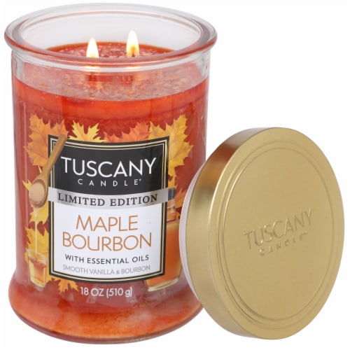 Tuscany Candle® Limited Edition Scented Jar Candle - Maple Bourbon Perspective: right