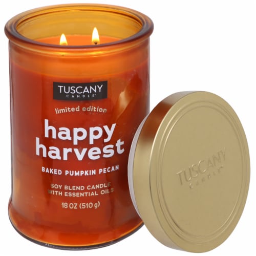 Tuscany Candle Limited Edition Scented Jar Candle - Happy Harvest Perspective: right