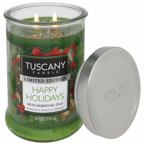 Tuscany® Limited Edition Happy Holidays Scented Jar Candle Perspective: right