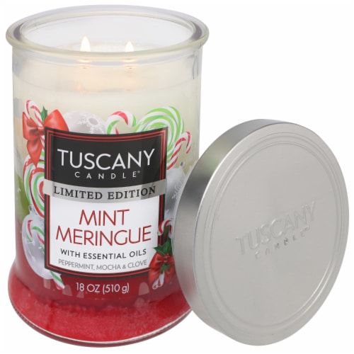 Tuscany Candle® Limited Edition Mint Meringue Scented Triple Pour Jar Candle Perspective: right