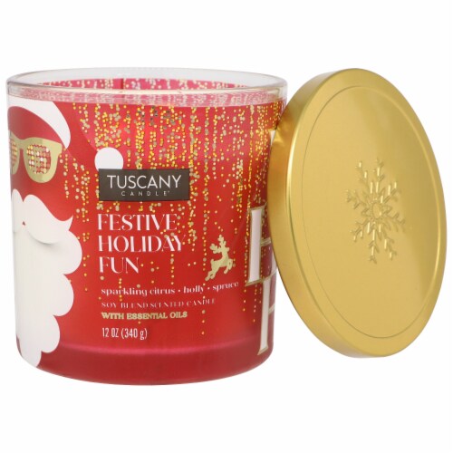 Tuscany Limited Edition Festive Holiday Fun Candle Perspective: right