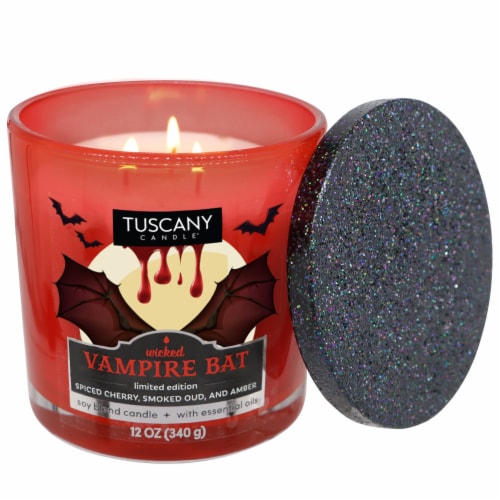 Tuscany Candle® Limited Edition Wicked Vampire Bat Scented Jar Candle Perspective: right