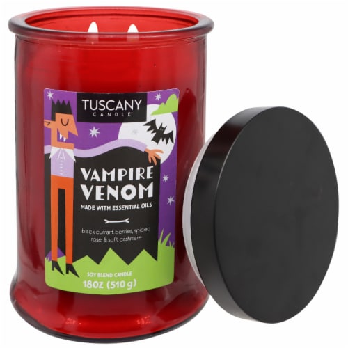 Tuscany Candle® Limited Edition Vampire Venom Scented Soy Blend Jar Candle Perspective: right