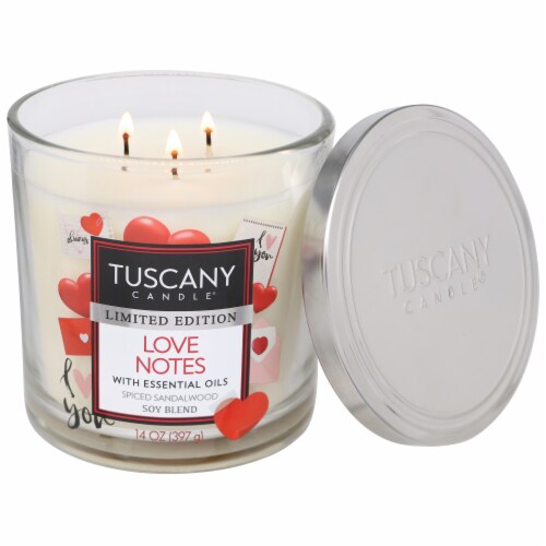 Tuscany Valentines® Limited Edition Love Notes Scented Triple Pour Jar Candle Perspective: right