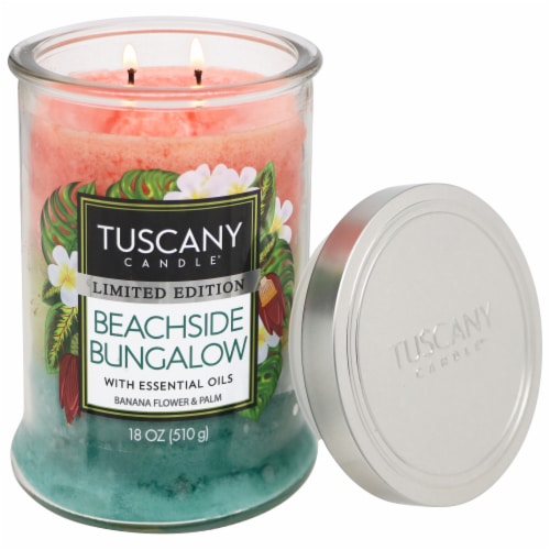 Tuscany® Limited Edtion Scented Triple Pour Jar Candle Beachside Bungalow Perspective: right