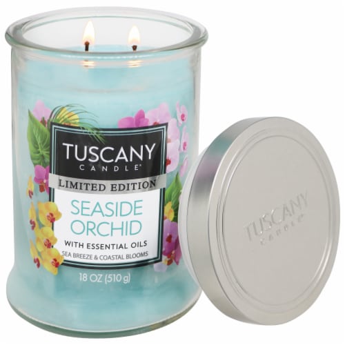 Tuscany® Limited Edition Scented Jar Candle Seaside Orchid Perspective: right