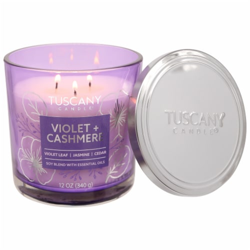 Tuscany Scented Jar Candle Violet & Cashmere Perspective: right