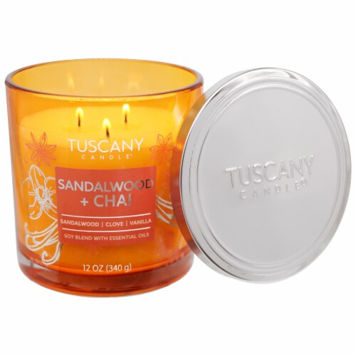 Tuscany Scented Jar Candle Sandalwood & Chai Perspective: right