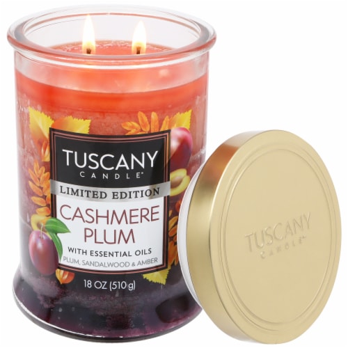 Tuscany Candle® Limited Edition Triple Pour Jar Candle - Cashmere Plum Perspective: right