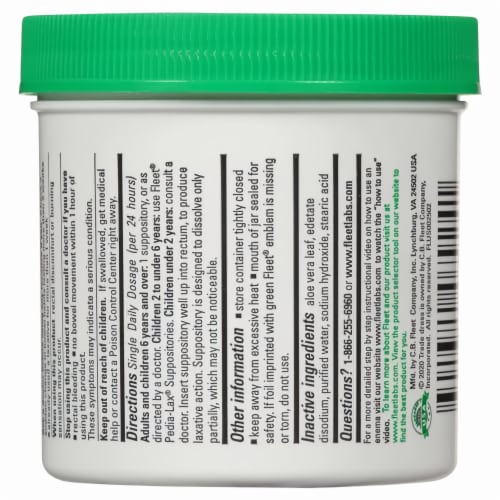 Fleet Adult Glycerin Suppositories (Pack of 2) Perspective: right