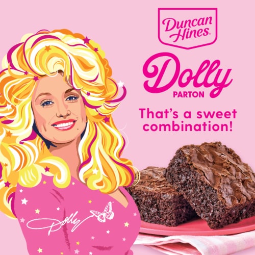 Duncan Hines® Dolly Parton's Fabulously Fudgy Brownie Mix Perspective: right