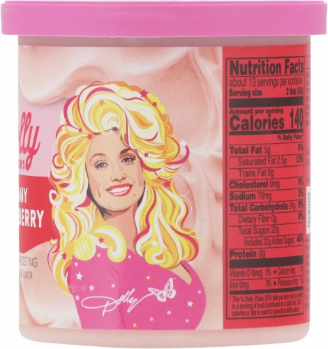 Duncan Hines® Dolly Parton's Creamy Strawberry Flavored Frosting Perspective: right