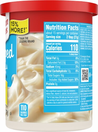 Duncan Hines® Whipped Vanilla Frosting Perspective: right
