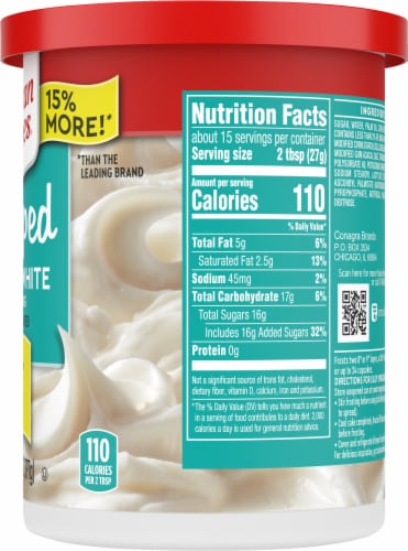 Duncan Hines Whipped Fluffy White Frosting Perspective: right