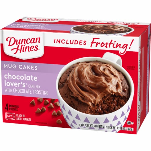 Duncan Hines Chocolate Lover's Cake with Chocolate Frosting Mug Mix Perspective: right