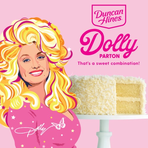 Duncan Hines Dolly Parton's Favorite Creamy Buttercream Flavored Cake Frosting Perspective: right