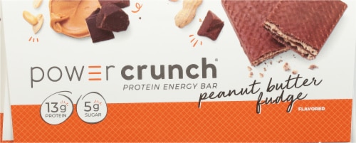 Power Crunch Peanut Butter Fudge Protein Energy Bars Perspective: right