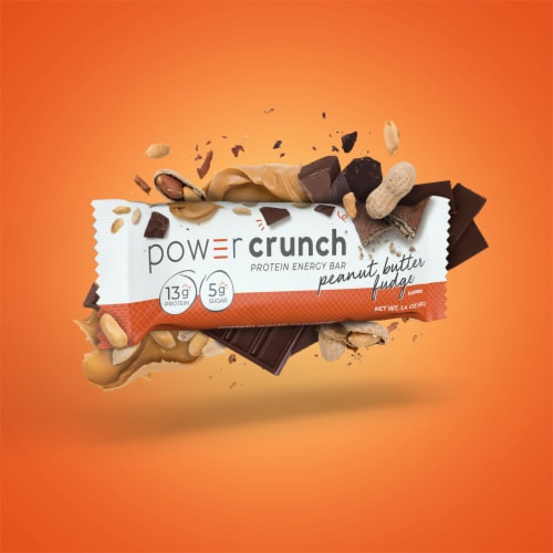 Power Crunch® Peanut Butter Fudge Protein Energy Bars Perspective: right