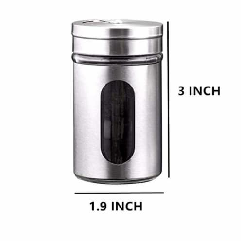 Kitcheniva Stainless Steel Salt And Pepper Shakers Set of 2 Perspective: right