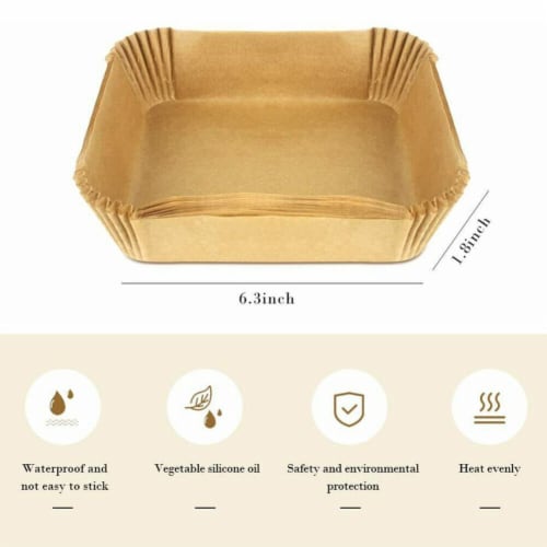 Kitcheniva Disposable Paper Air Fryer Liners 200 Pcs Perspective: right