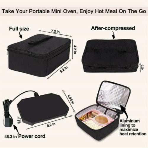 Portable Electric Lunch Box 12V Food Warmer Mini Microwave Oven for Car